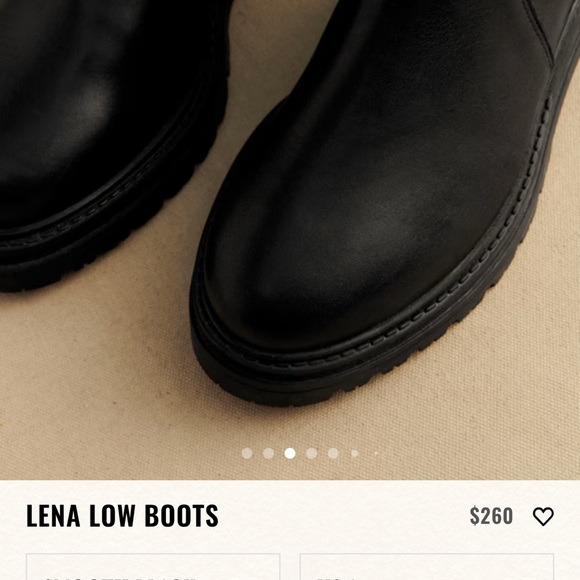 Hard to find! Sezane Lena Lugsole Chelsea leather boots black US 7 runs large - Picture 6 of 16